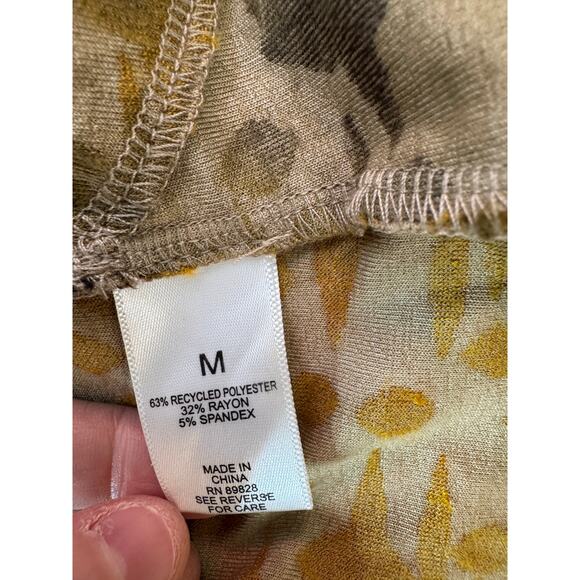 LOGO by Lori Goldstein Tie Dye Clip Jacquard Sleeveless Top Champagne Medium - Picture 13 of 14